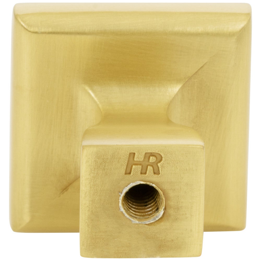 1" Overall Length Satin Nickel Square Hadly Cabinet Knob