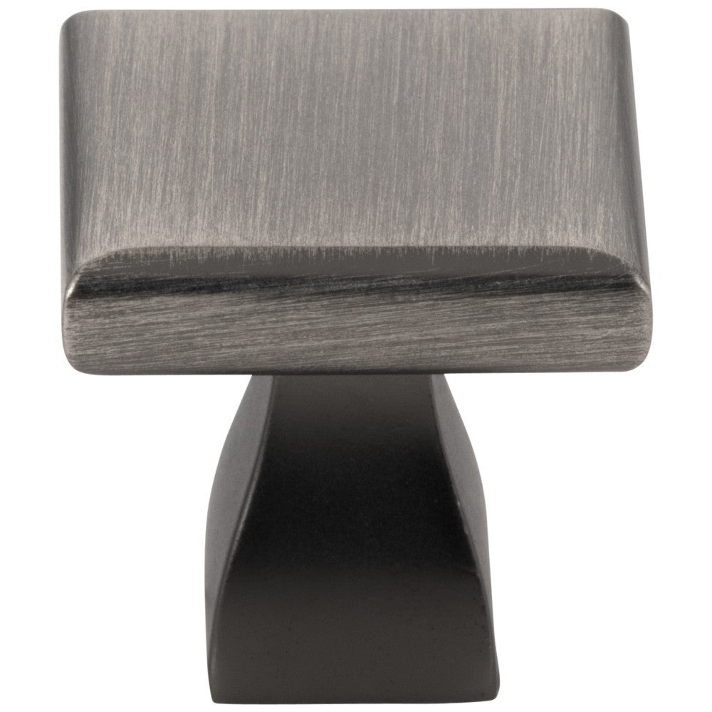 1" Overall Length Satin Nickel Square Hadly Cabinet Knob