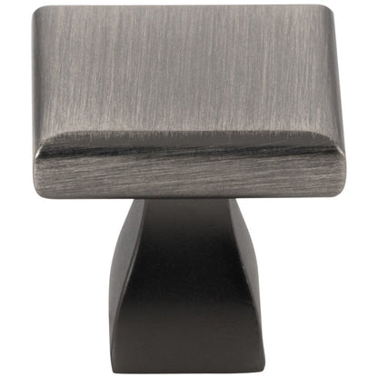 1" Overall Length Satin Nickel Square Hadly Cabinet Knob