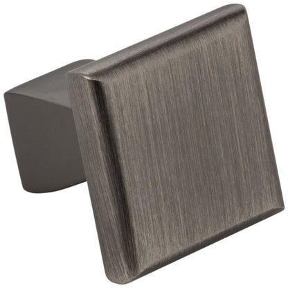 1" Overall Length Satin Nickel Square Hadly Cabinet Knob
