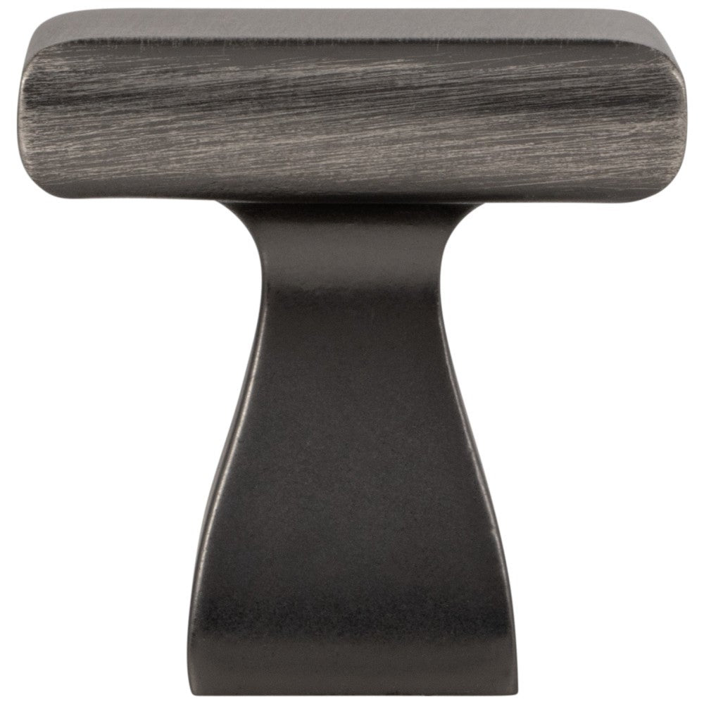 1" Overall Length Satin Nickel Square Hadly Cabinet Knob