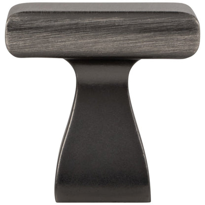 1" Overall Length Satin Nickel Square Hadly Cabinet Knob