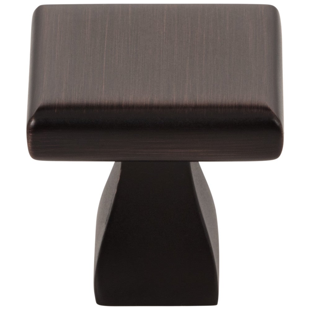 1" Overall Length Satin Nickel Square Hadly Cabinet Knob