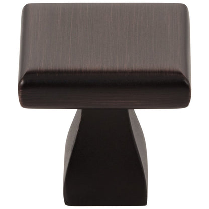 1" Overall Length Satin Nickel Square Hadly Cabinet Knob