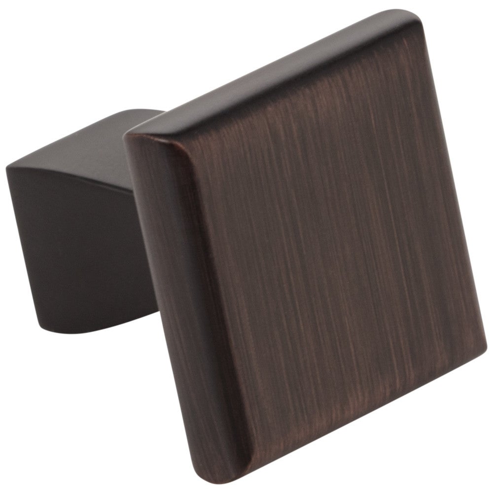 1" Overall Length Satin Nickel Square Hadly Cabinet Knob