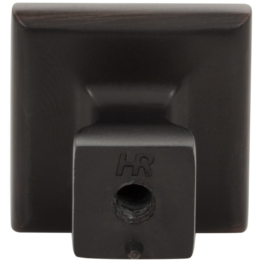 1" Overall Length Satin Nickel Square Hadly Cabinet Knob