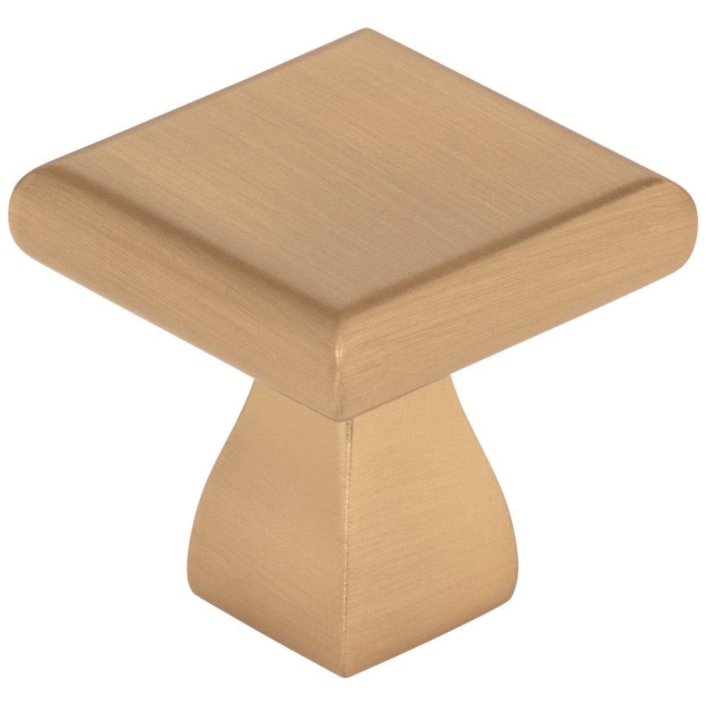 1" Overall Length Satin Nickel Square Hadly Cabinet Knob