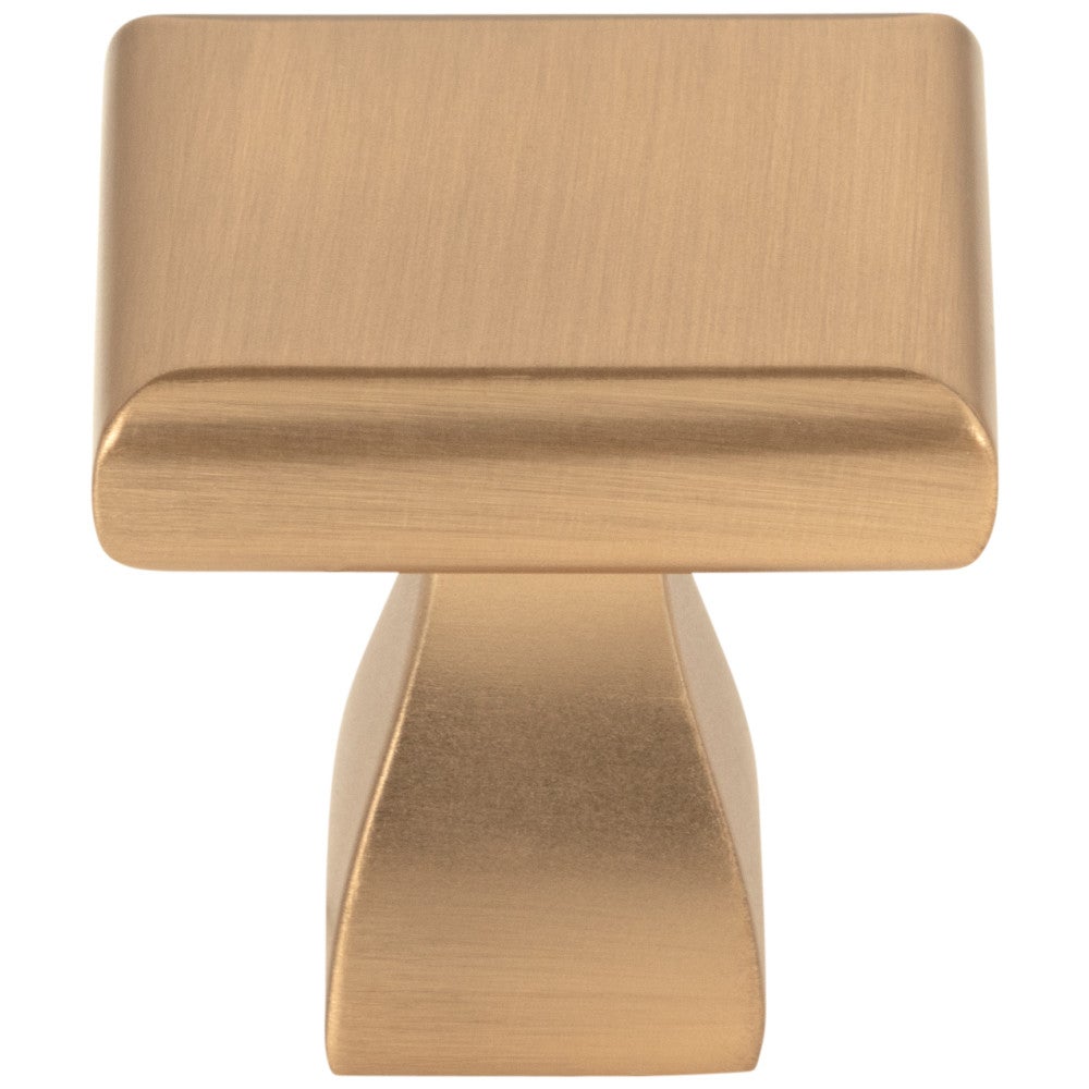 1" Overall Length Satin Nickel Square Hadly Cabinet Knob