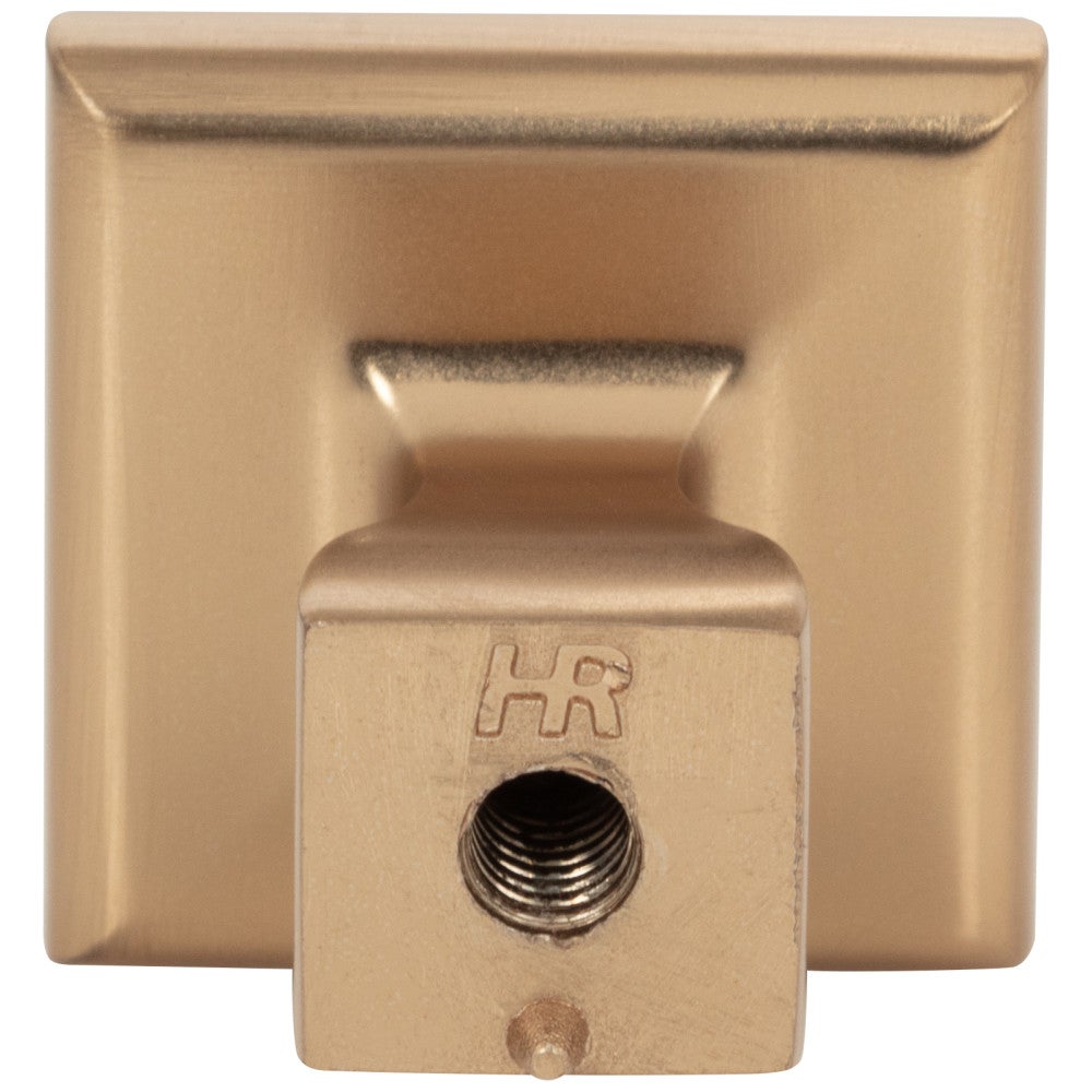 1" Overall Length Satin Nickel Square Hadly Cabinet Knob