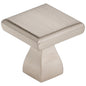 1" Overall Length Satin Nickel Square Hadly Cabinet Knob