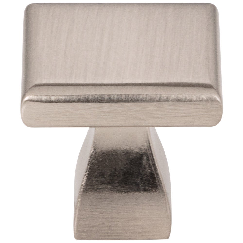 1" Overall Length Satin Nickel Square Hadly Cabinet Knob