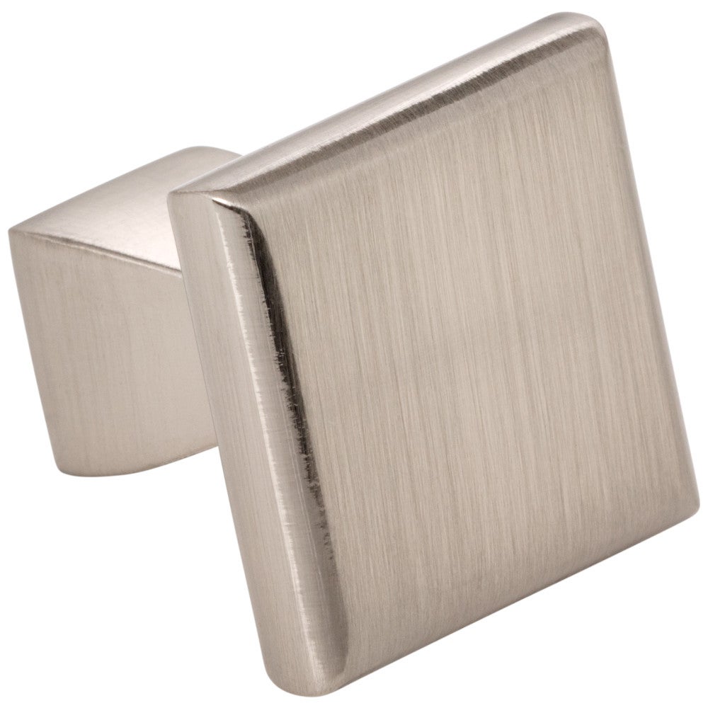 1" Overall Length Satin Nickel Square Hadly Cabinet Knob