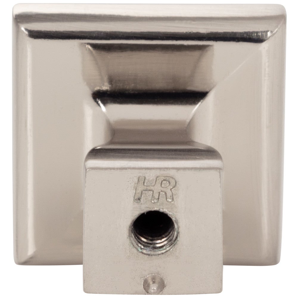 1" Overall Length Satin Nickel Square Hadly Cabinet Knob