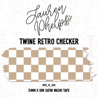 Twine Retro Checker 15mm washi