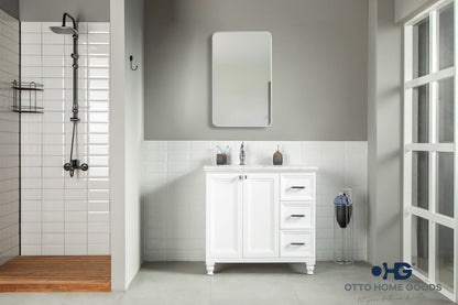 Isabel 36" White Bathroom Cabinet