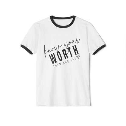 Know Your Worth Women's T-Shirt – Casual Wear for Women & Motivational Self-Care Gift