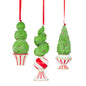 5" Candy Cane Lane Topiary Ornament - SET OF 3