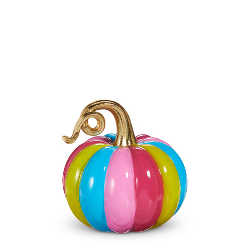 Halloween Carnival - 6" MULTICOLOR STRIPE PUMPKIN