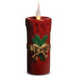 Chrismtas Carousel Collection - 17" Lighted Red Vintage Candle