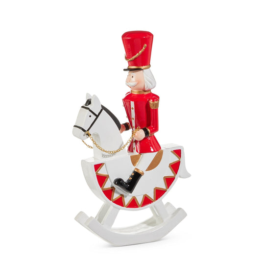 Christmas Carousel Collection - 11" Nutcracker on Rocking Horse