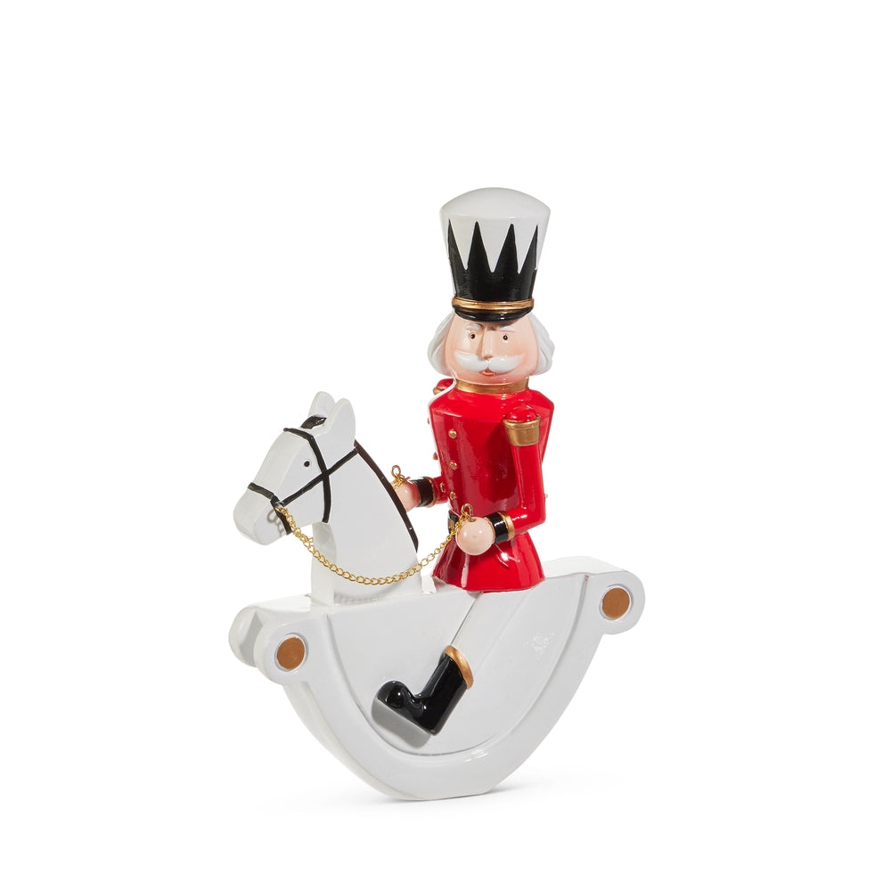 Christmas Carousel Collection - 9.5" Nutcracker on Rocking Horse