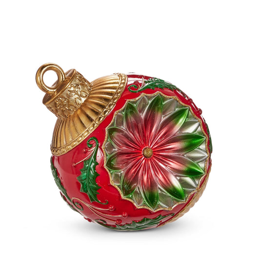 Christmas Carousel Collection - 10" Vintage Red and Green Ornament Decor