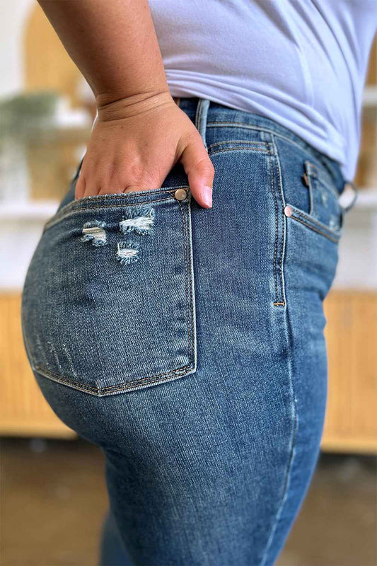 Judy Blue High Waist Jeans - Tummy Control Full Size Slim Fit Women's Jeans
