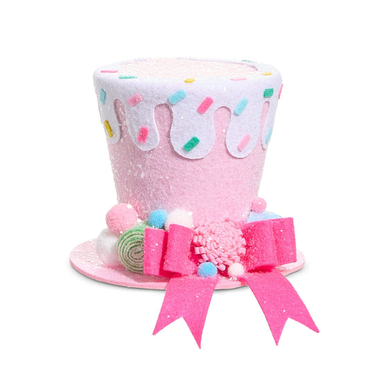 Santa's Sweet Shoppe Collection - 6.25" Pink Sprinkles Top Hat