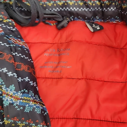 Club Room Size M Blue Red Quilted Packable Puffer Jacket NWT