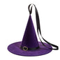 10" PURPLE FLOCKED WITCH HAT
