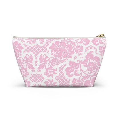 Customizable: Chic Floral Accessory Pouch | Makeup Bag, Organizer, Travel Essentials, Gift for Her, Pink Floral Design