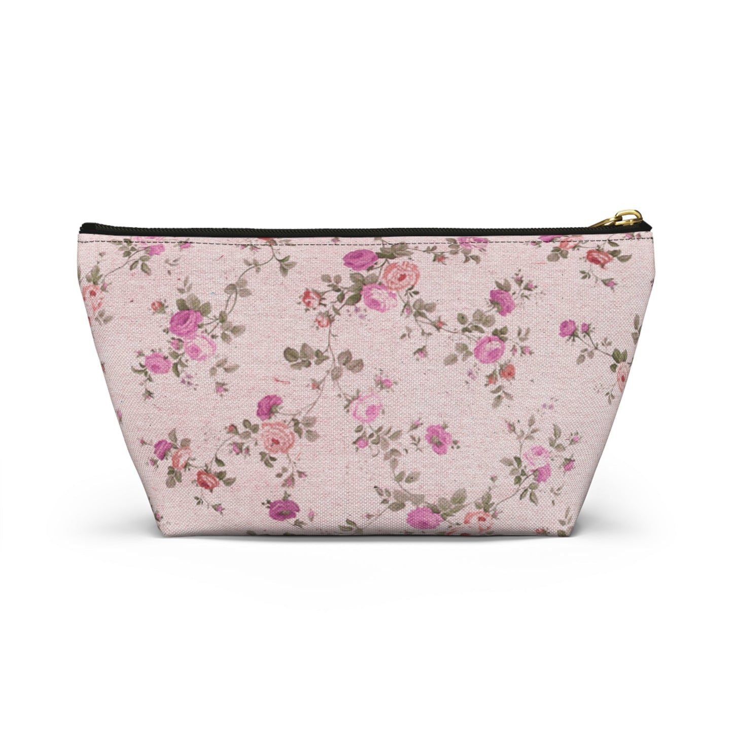 Customizable: Floral Accessory Pouch, Makeup Bag, Travel Organizer, Gift for Her, Pink Floral Bag, Cosmetic Case, Everyday Essentials