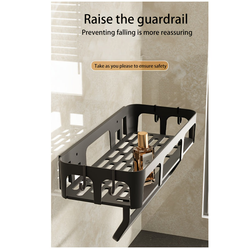 NoDrill WallMounted Bathroom Shelf with Toothbrush Holder