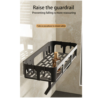 NoDrill WallMounted Bathroom Shelf with Toothbrush Holder