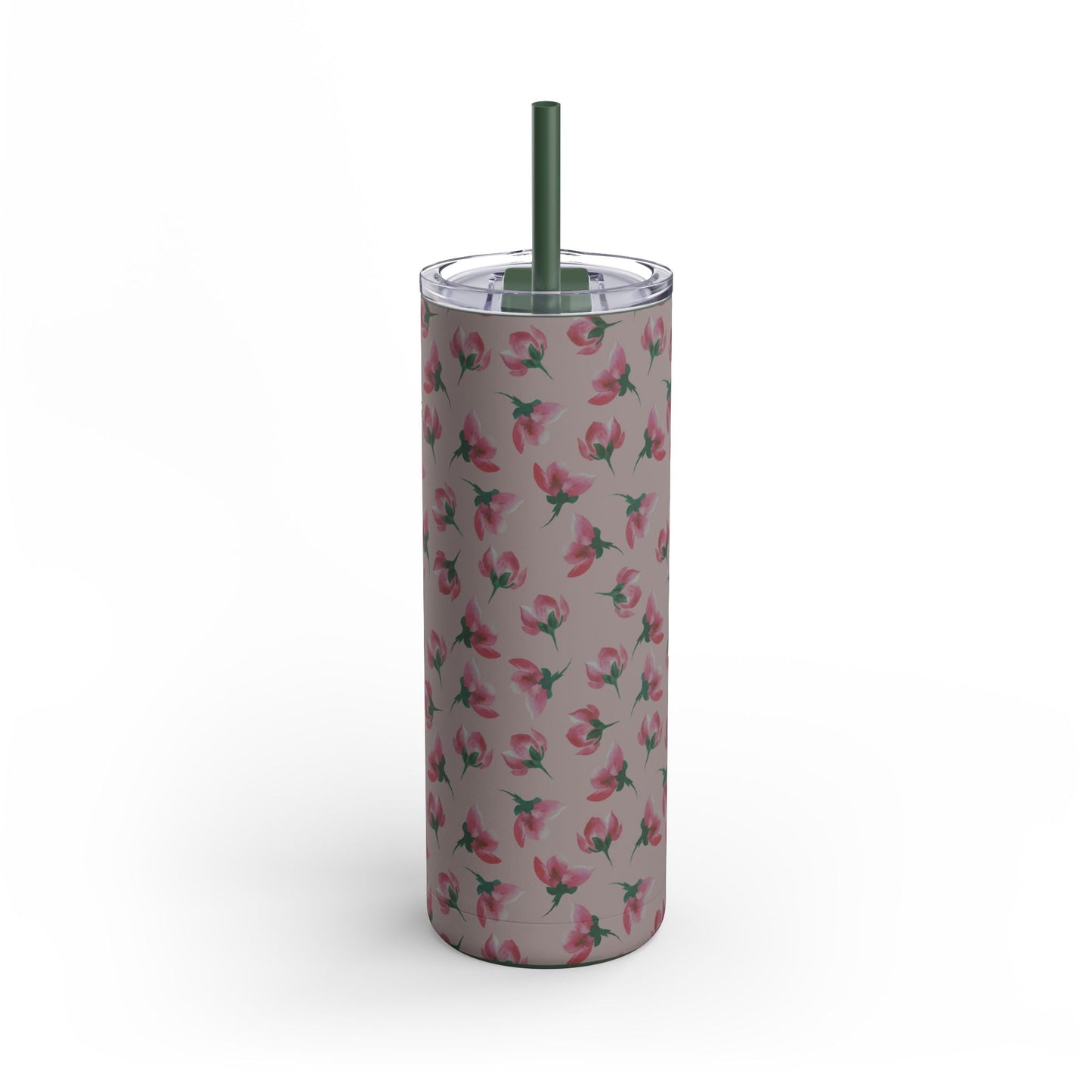 Customizable: Floral Pattern Tumbler, Personalized Gift for Coffee Lovers, Travel Mug for Women, Insulated Drinkware, Trendy Water Bottle