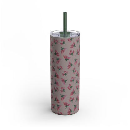 Customizable: Floral Pattern Tumbler, Personalized Gift for Coffee Lovers, Travel Mug for Women, Insulated Drinkware, Trendy Water Bottle