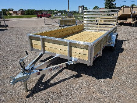 Silver Ox 7x14 Single Axle 3 Board "Woody" Aluminum Utility Trailer