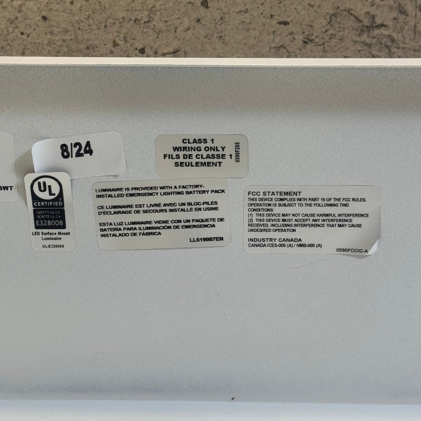 METALUX Surface Mount Kit for Lighting Fixture Sz 1’X4’ White SK-14-WT