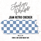 Jean Retro Checker 15mm washi