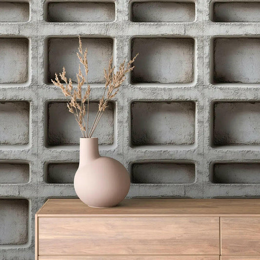 Monolithic Concrete Grid Wall
