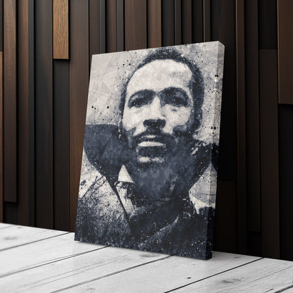 Marvin Gaye Canvas Art – Geometric Music Wall Decor