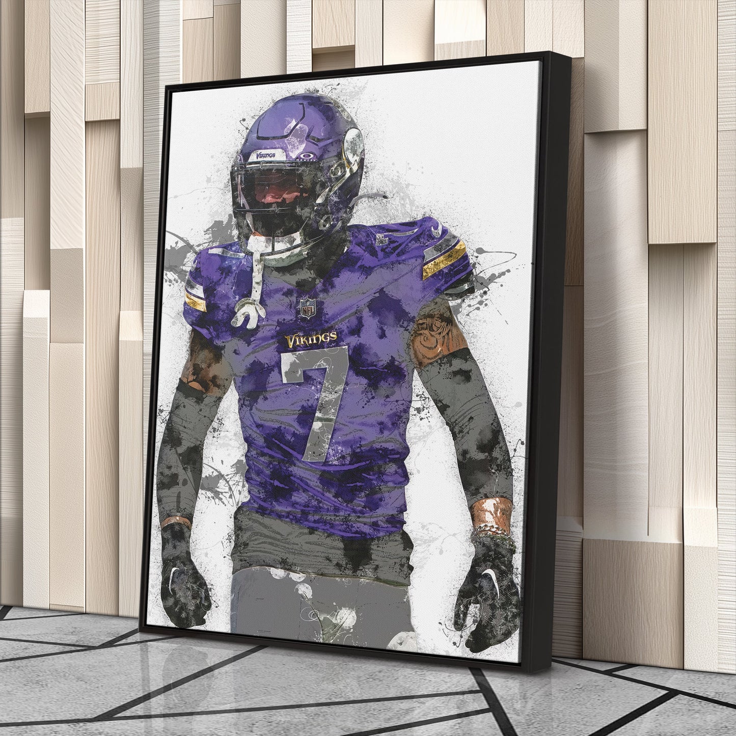 Byron Murphy Jr. Canvas Art – Minnesota Vikings Wall Decor