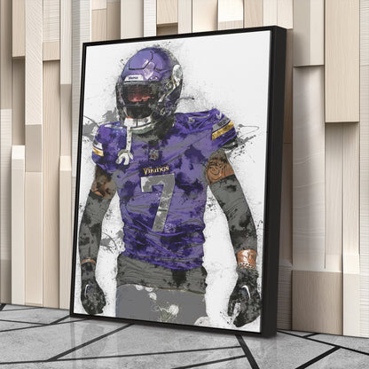 Byron Murphy Jr. Canvas Art – Minnesota Vikings Wall Decor