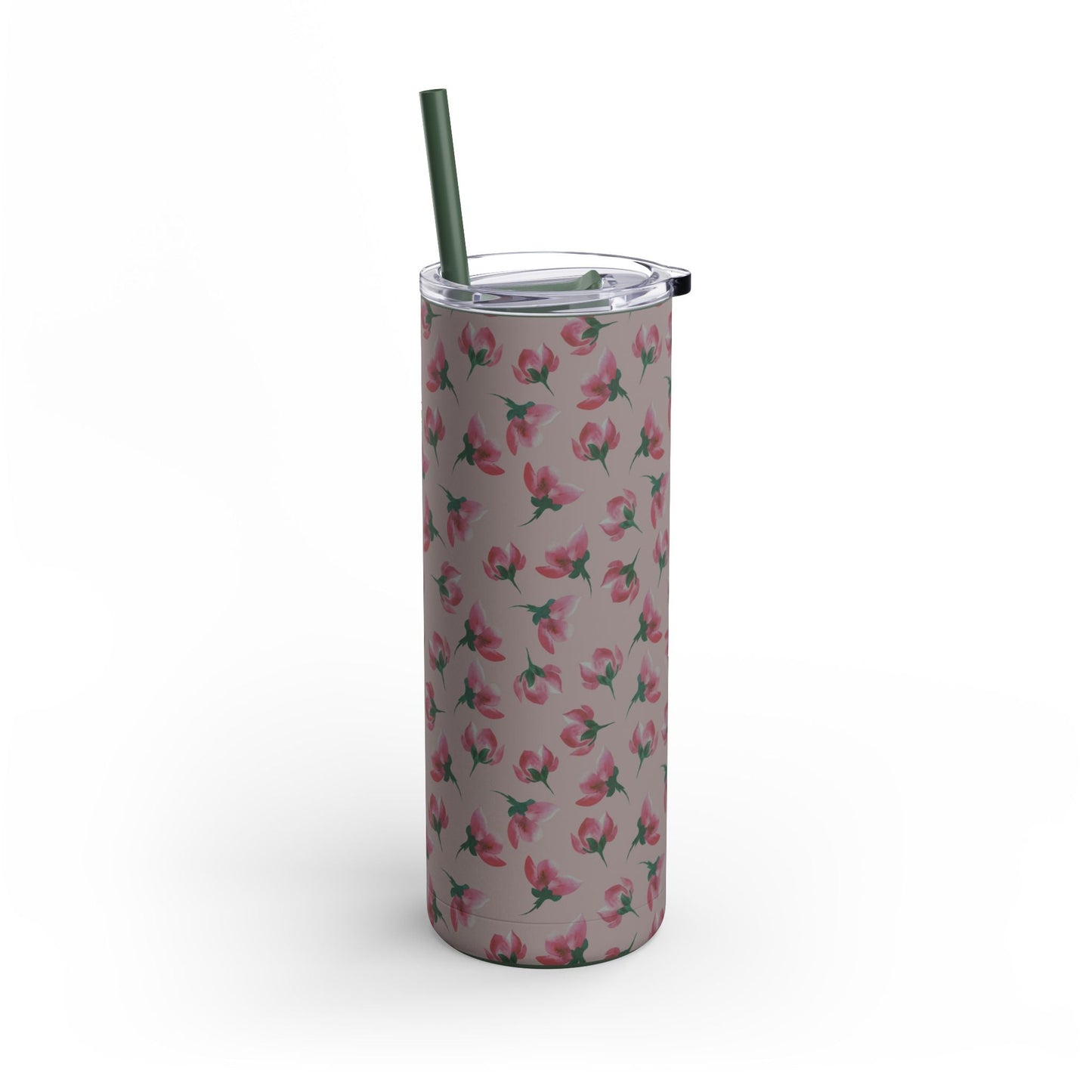 Customizable: Floral Pattern Tumbler, Personalized Gift for Coffee Lovers, Travel Mug for Women, Insulated Drinkware, Trendy Water Bottle