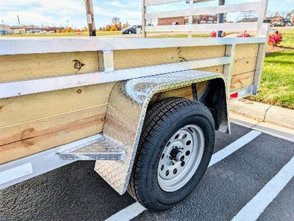 Silver Ox 6X10 Single Axle 3 Board "Woody" Aluminum Utility Trailer