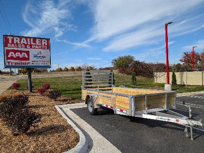 Silver Ox 6x12 Single Axle Woody 3 Board Woodside Aluminum Utility Trailer