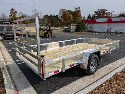 Silver Ox 7x14 Single Axle Aluminum Utility Trailer  with Stoneguard