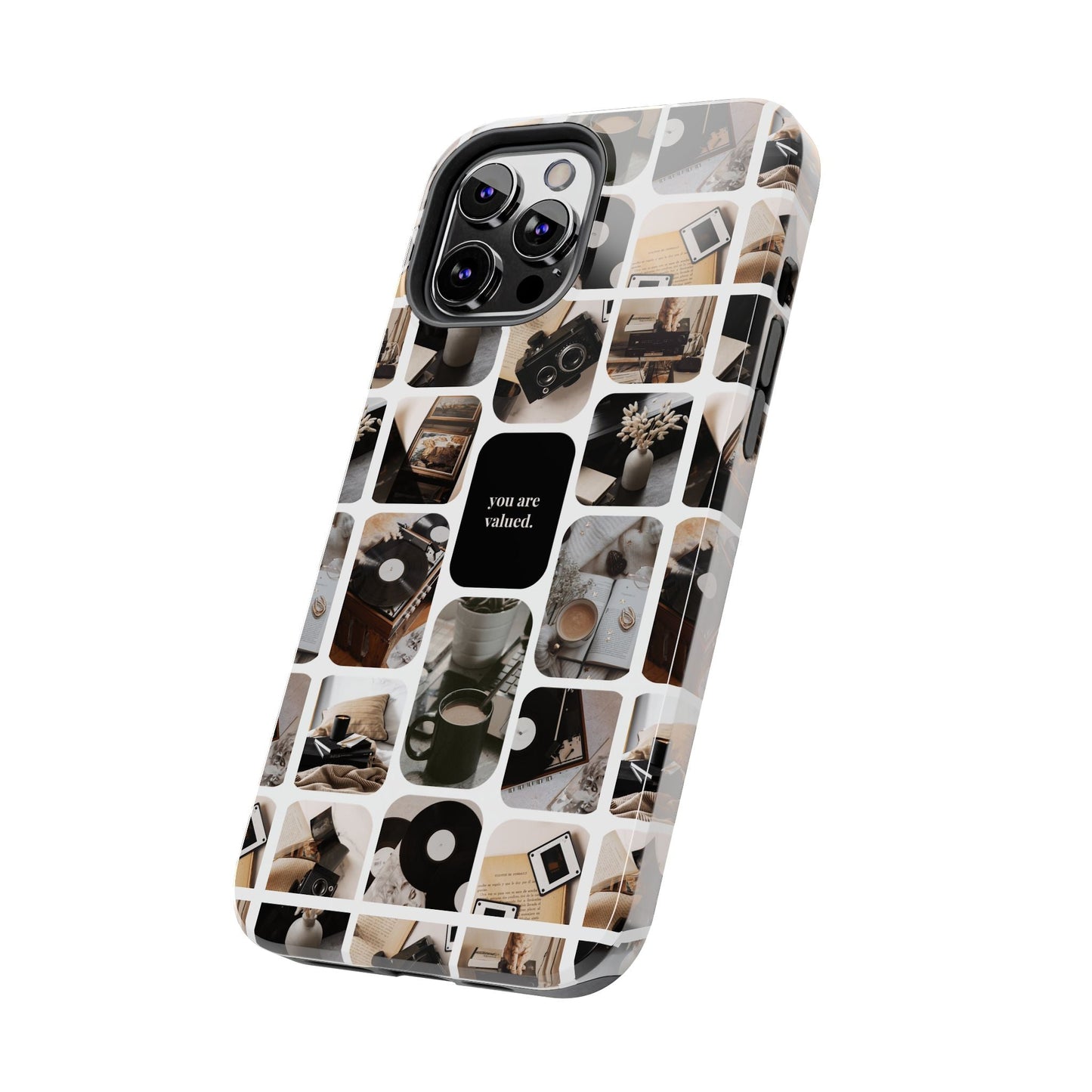 Retro Collage Phone Case - You Are Valued, Durable Protection for Your Device, Thoughtful Gift for Friends & Family, Perfect for Any [...]