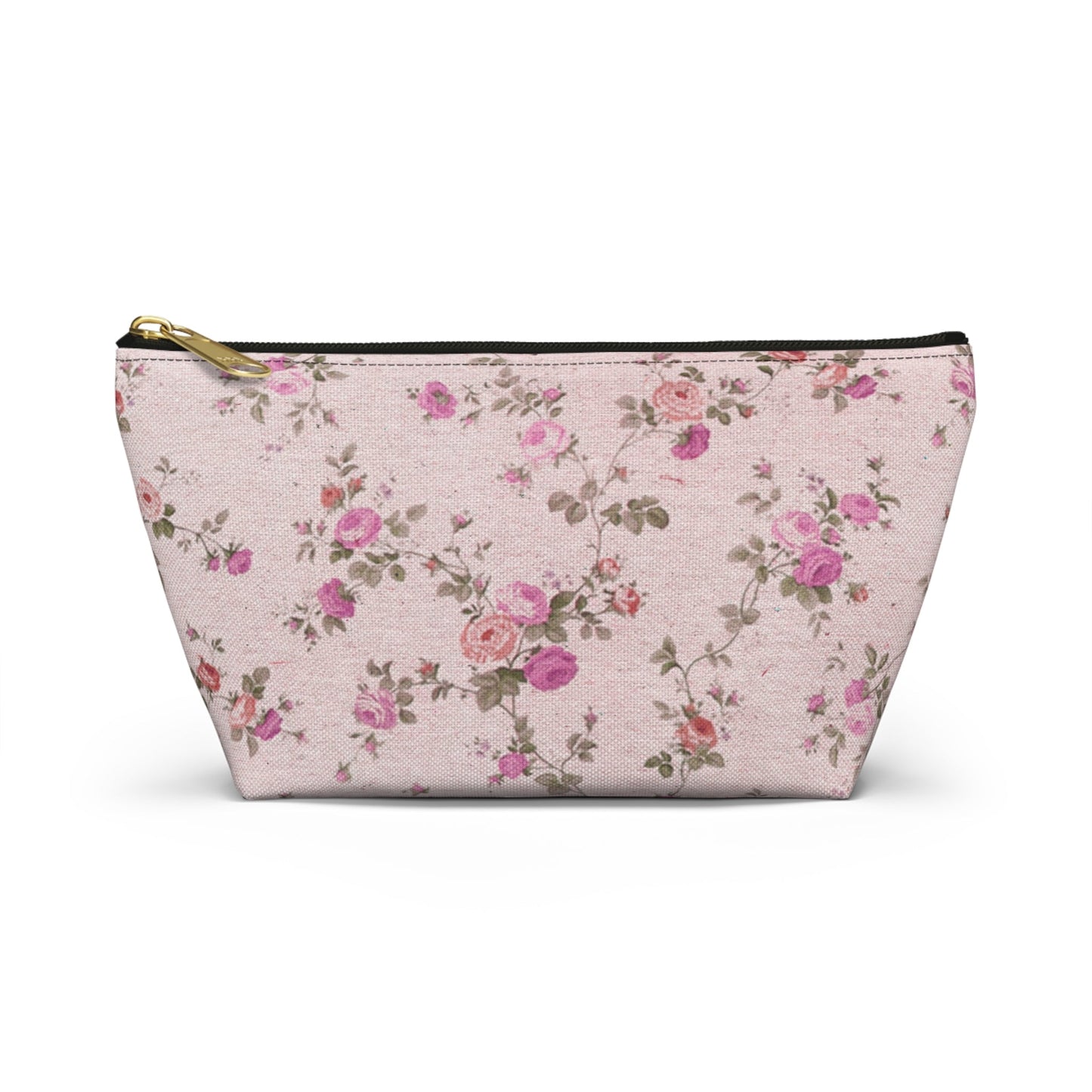 Customizable: Floral Accessory Pouch, Makeup Bag, Travel Organizer, Gift for Her, Pink Floral Bag, Cosmetic Case, Everyday Essentials