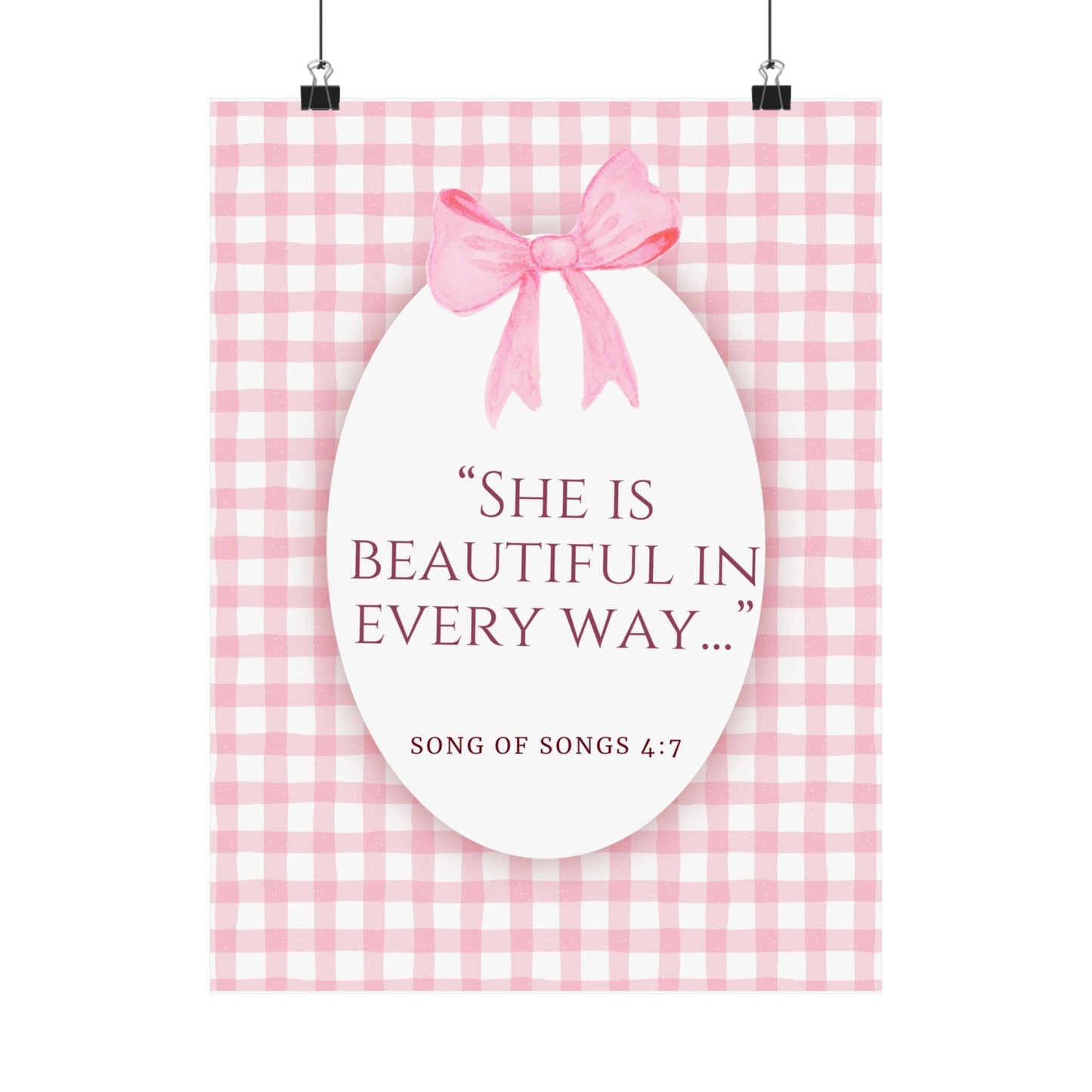 Inspirational Wall Art Poster, Motivational Decor, Gift for Her, Perfect Dorm Decor, Christian Home Decoration